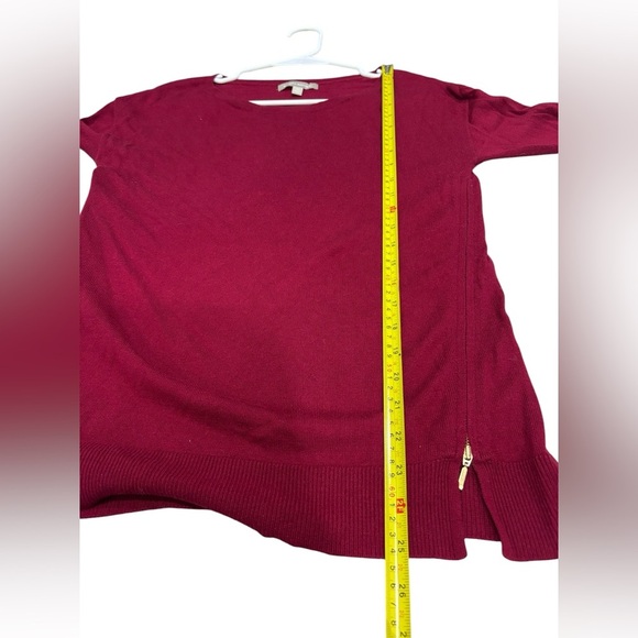 Banana Republic Women’s Sweater Red Pullover Zippers Wool Blend XS Cozy Winter - Picture 9 of 9